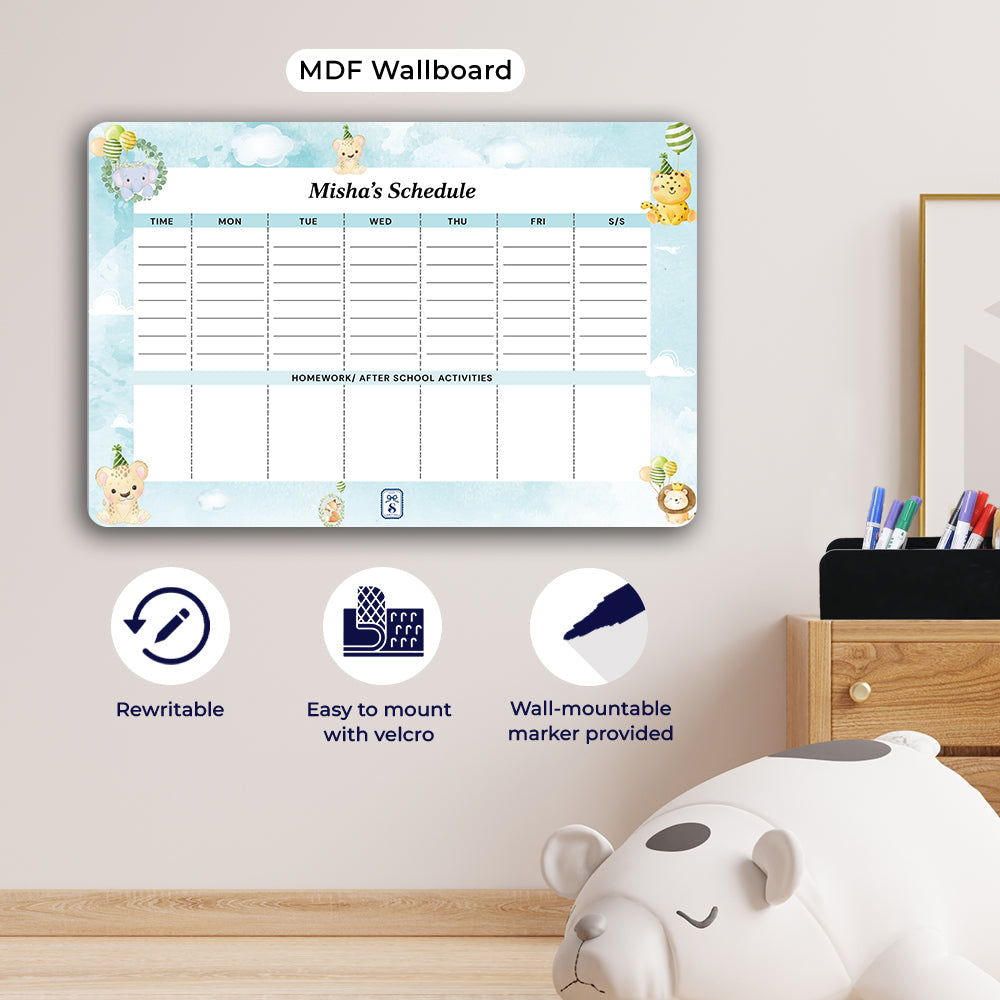 Safari Soiree Kids Schedule Planner