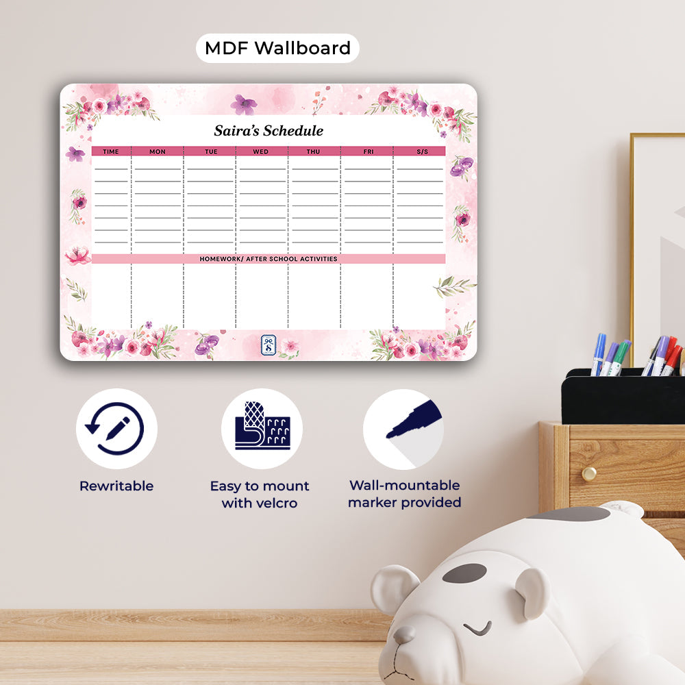 Floral Fiesta Kids Schedule Planner