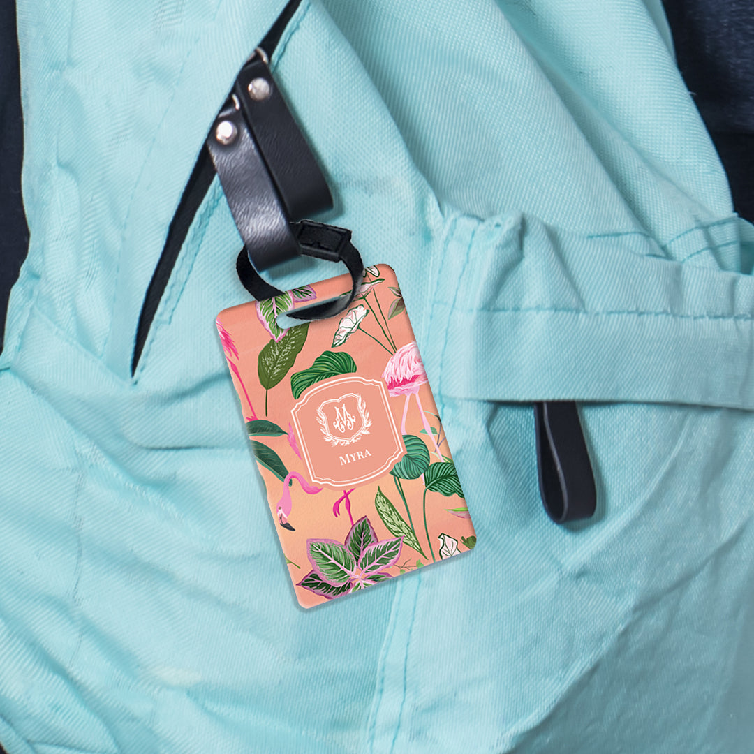 Flamingo Foliage Bag Tag