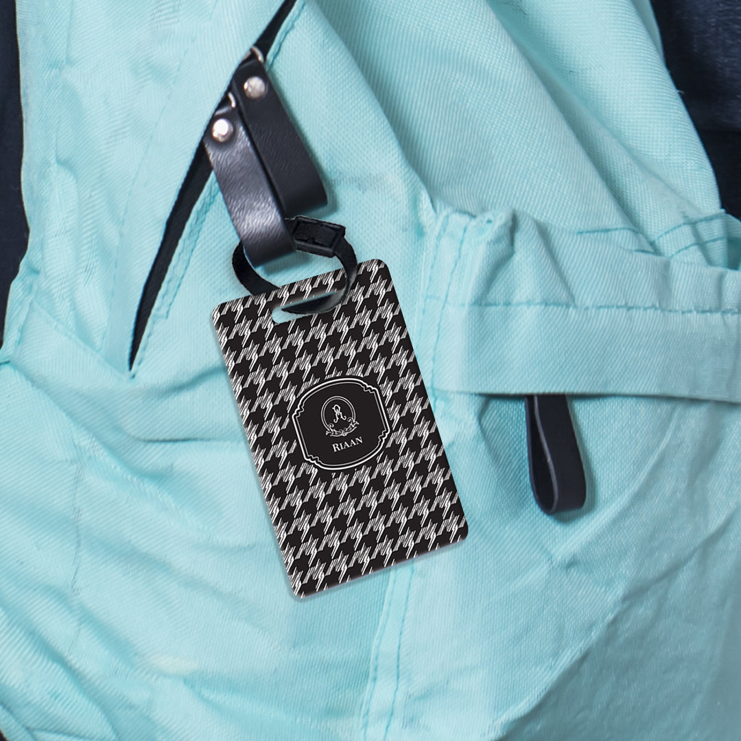 Houndstooth  Bag Tag