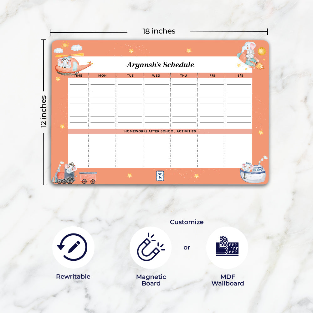 Captain Ellie Kids Schedule Planner