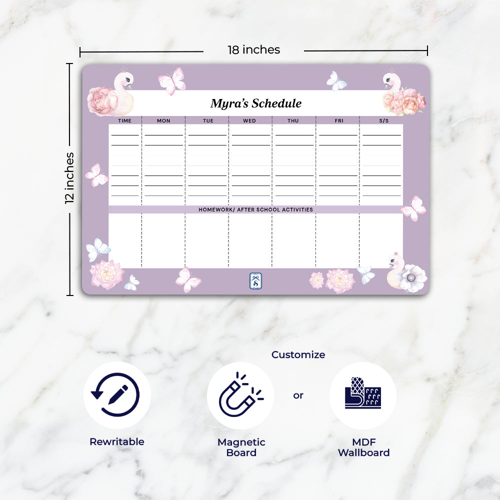 Swan Lake Garden Kids Schedule Planner