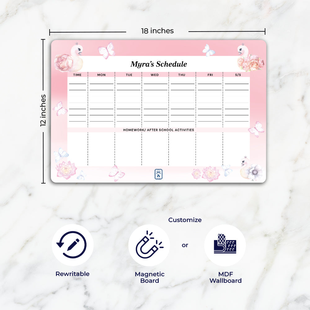 Swan Lake Garden Kids Schedule Planner