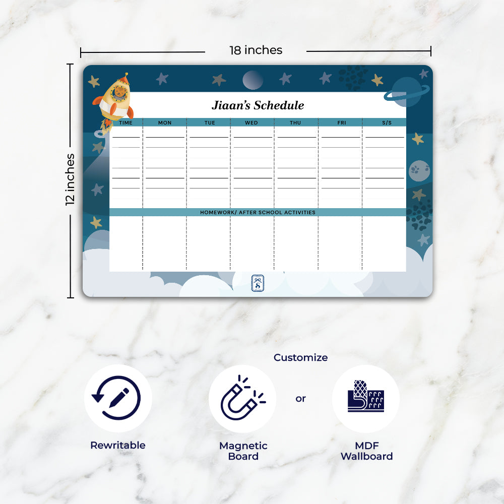Rocket Bear Kids Schedule Planner