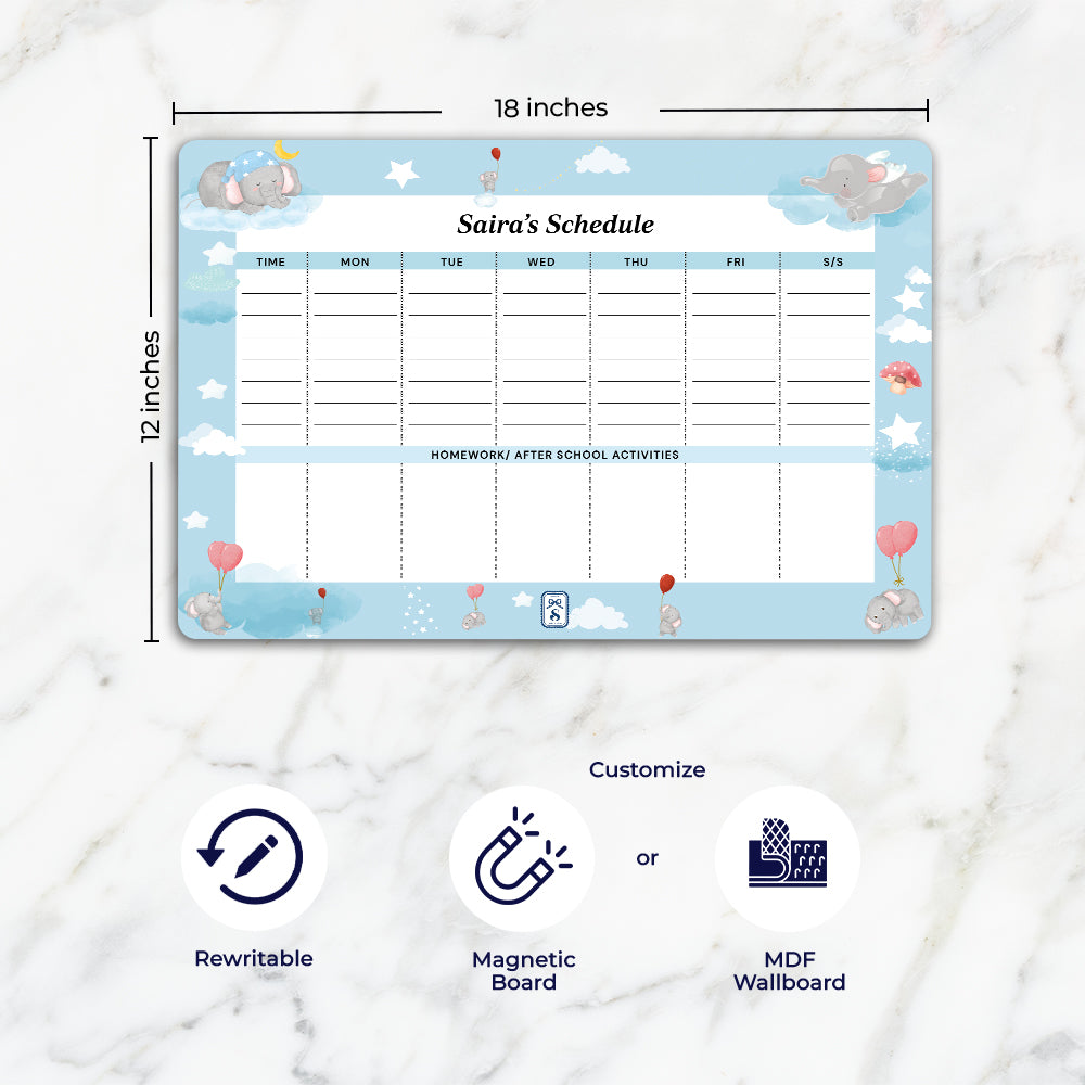 Red Balloon Ellie Kids Schedule Planner