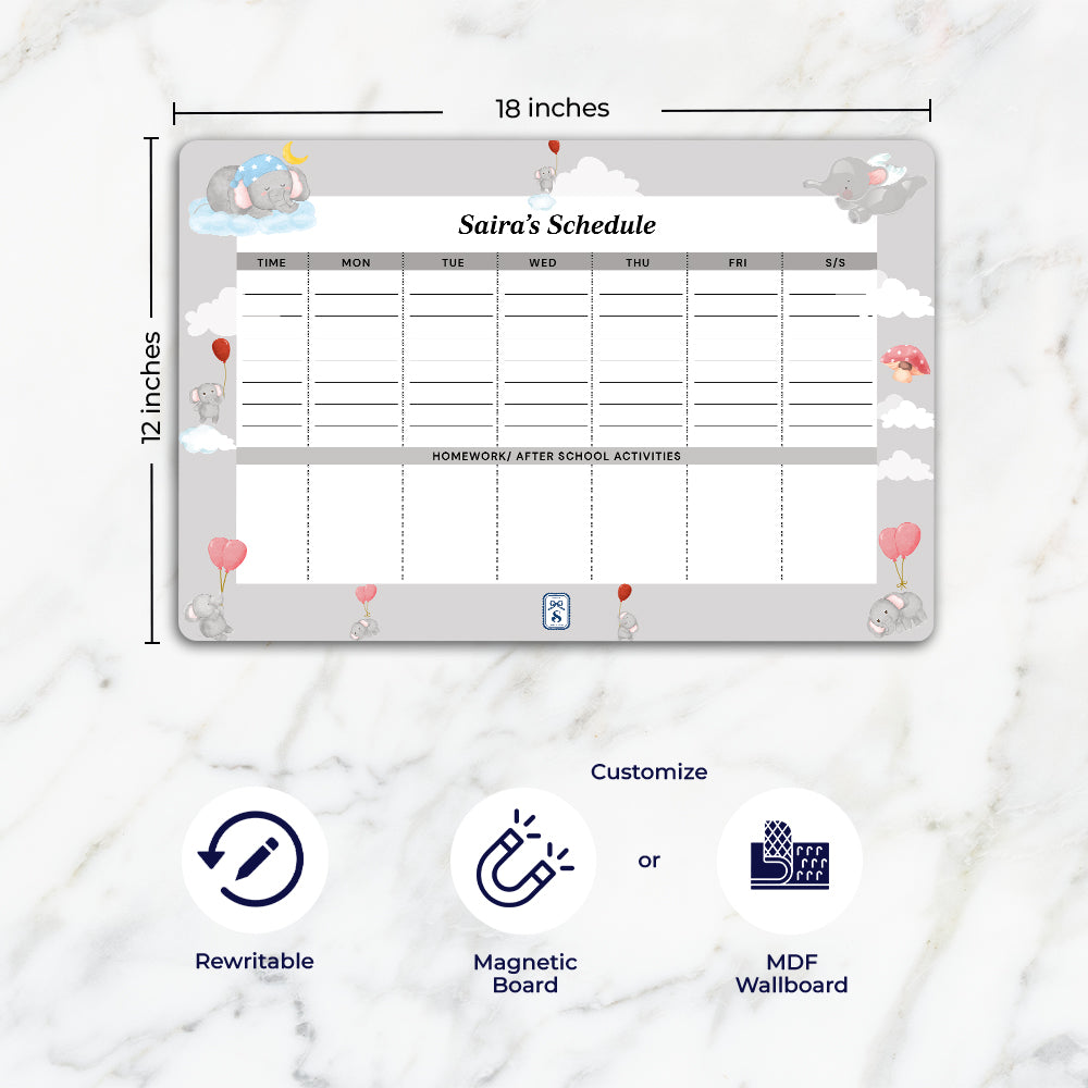 Red Balloon Ellie Kids Schedule Planner