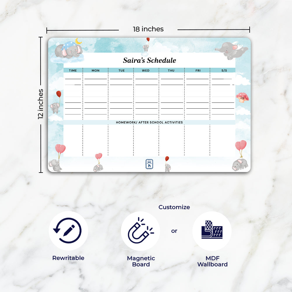 Red Balloon Ellie Kids Schedule Planner