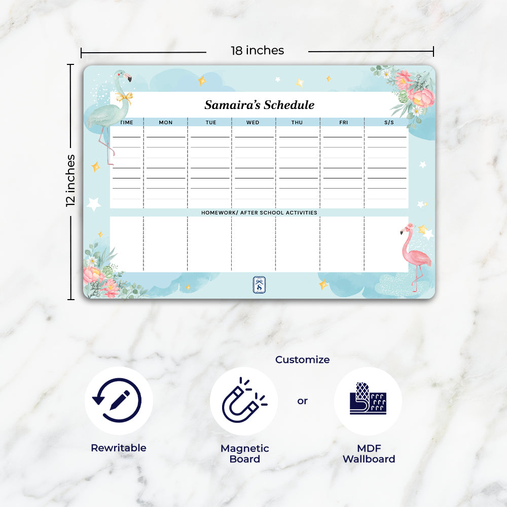 Flamingoland Kids Schedule Planner