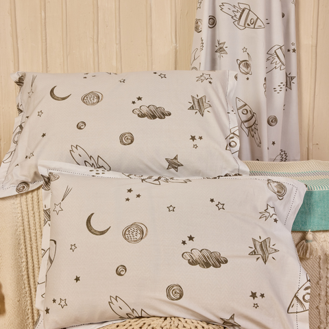 To the Moon and Back Cord Print Pillow Cover