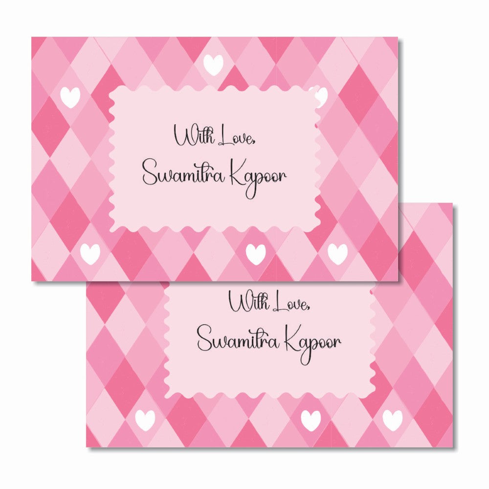 Gift Tags Rectangle - Pink Elegance - image 1