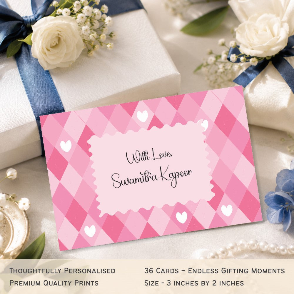 Gift Tags Rectangle - Pink Elegance - image 2