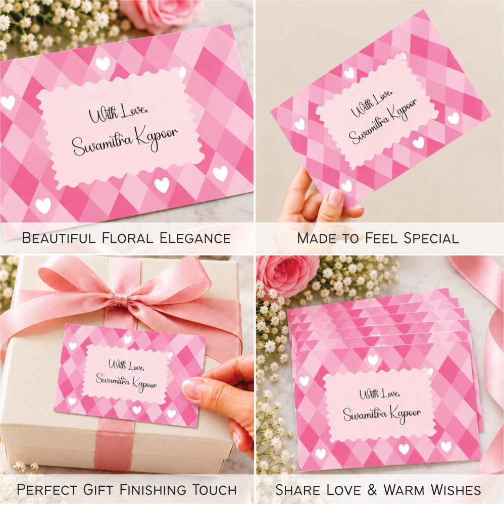 Gift Tags Rectangle - Pink Elegance - image 3