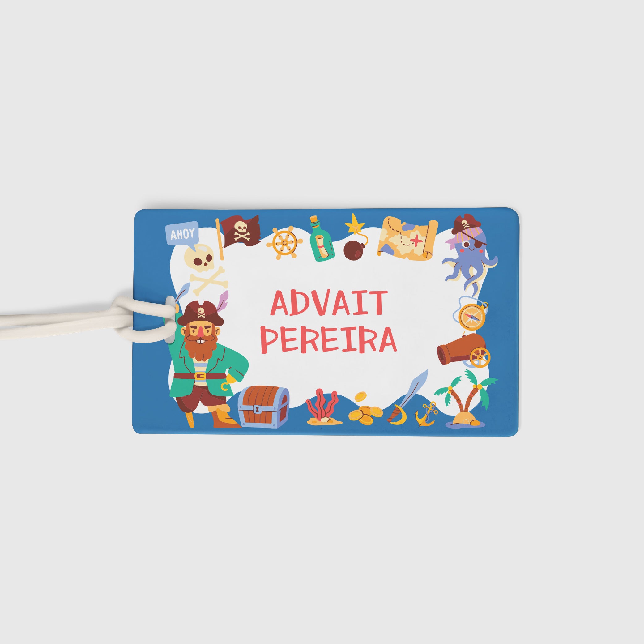 Luggage Tags - Pirate Blue, Set of 2