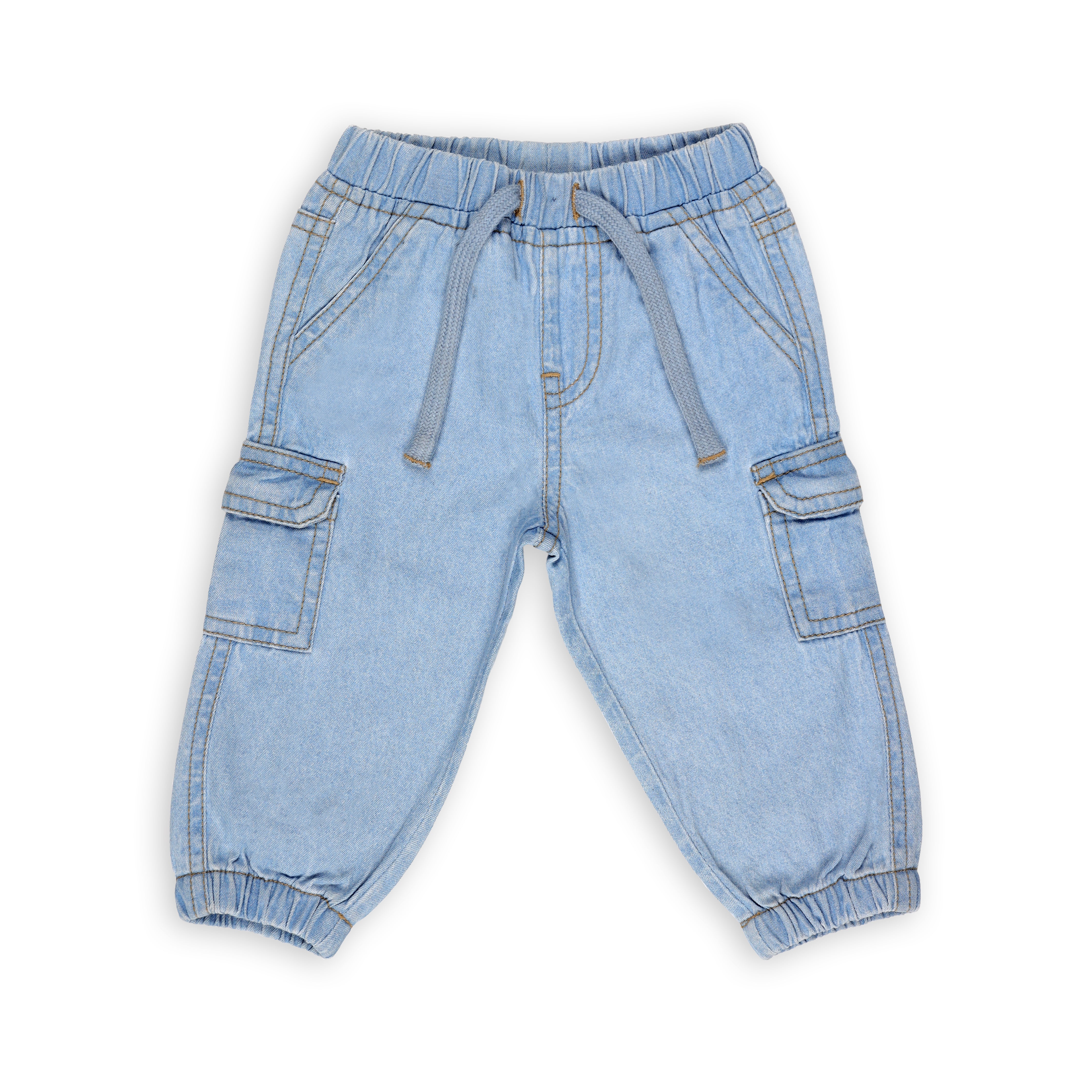 Kicks & Crawl - Pocket Denim Cargo Pants - Blue
