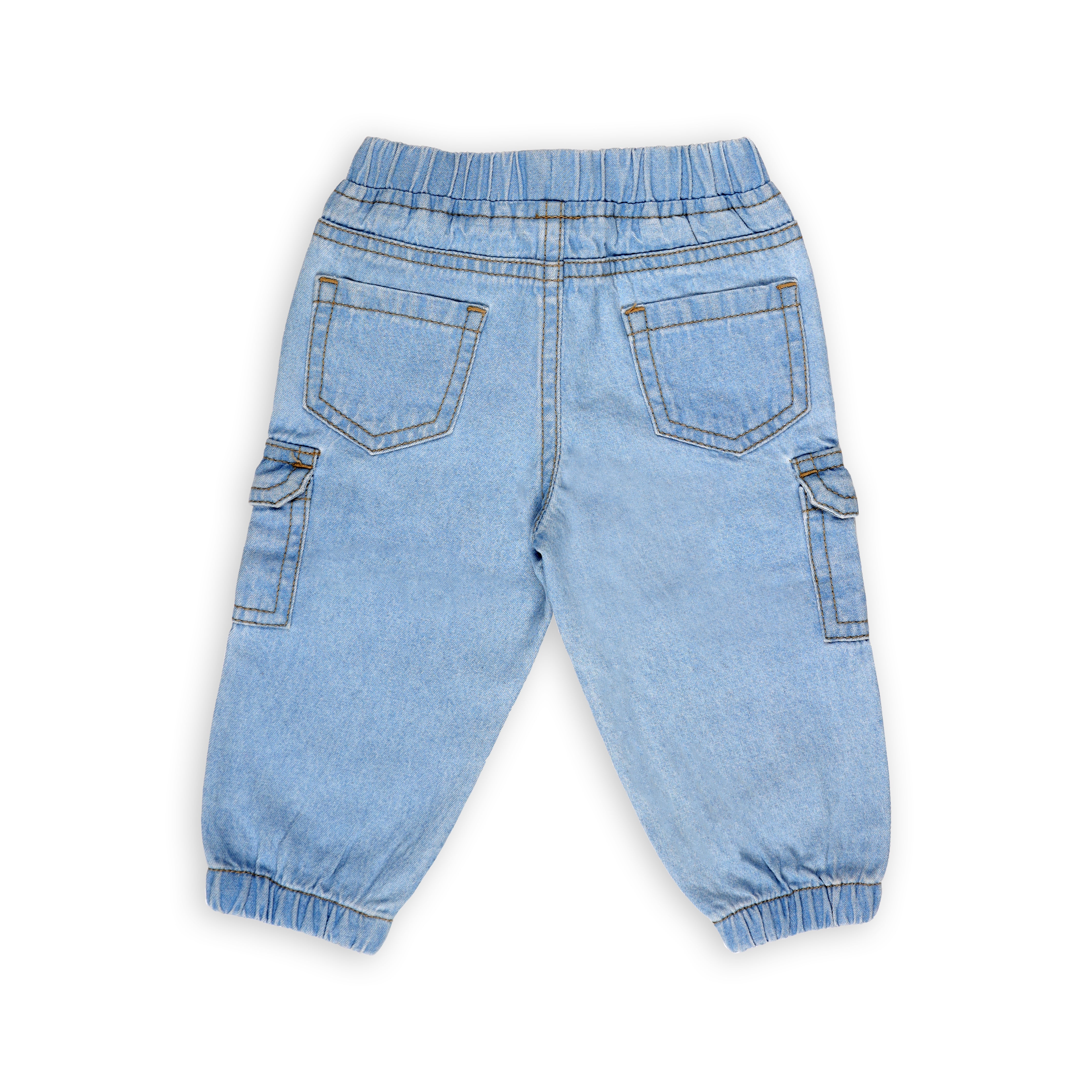 Kicks & Crawl - Pocket Denim Cargo Pants - Blue