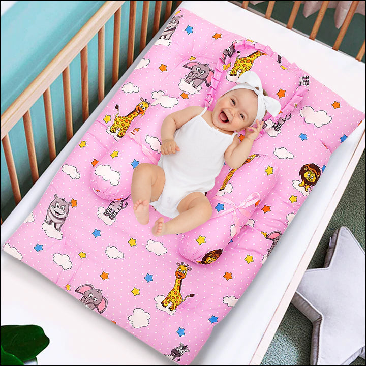 Premium Bedding Gift Set Flying Animals Pink - Baby Moo