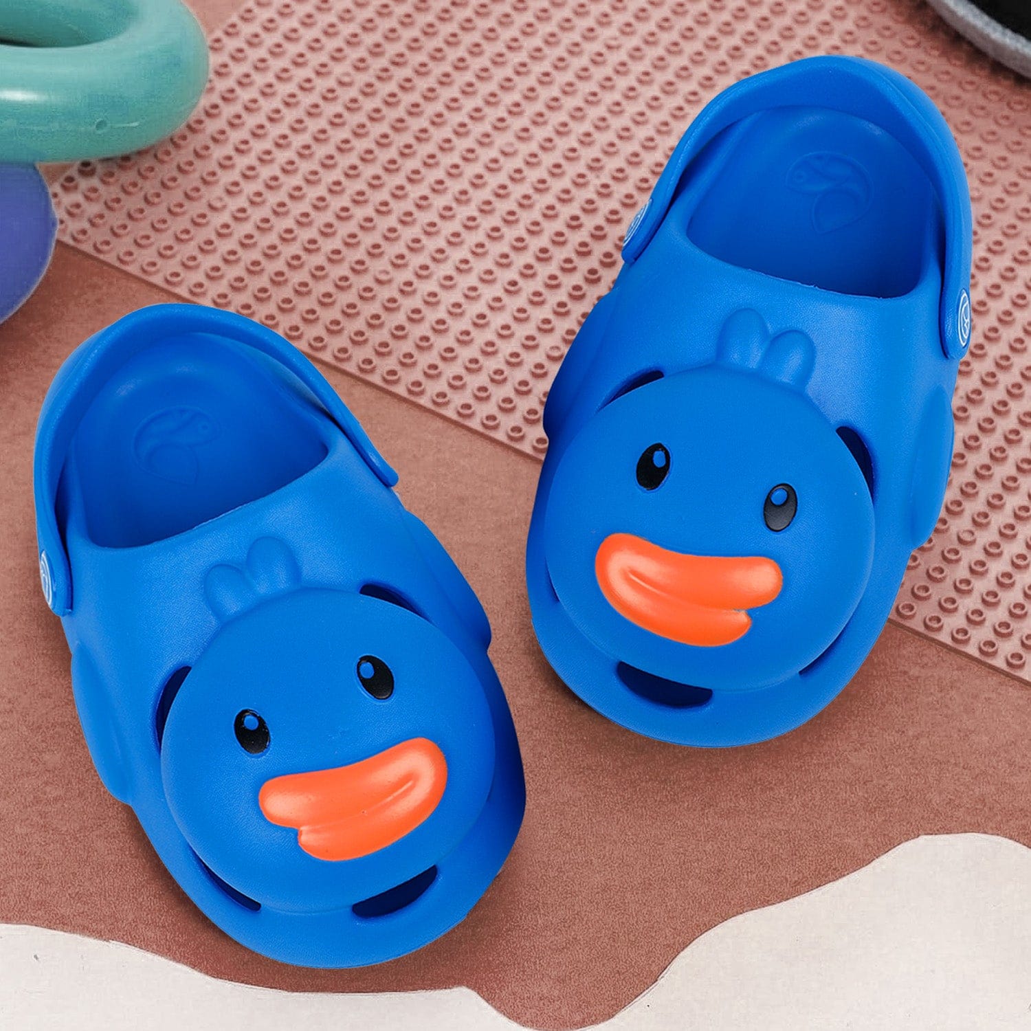 Baby Moo Swimming Duck Waterproof Anti-Skid Sling Back Clogs - Blue - Baby Moo