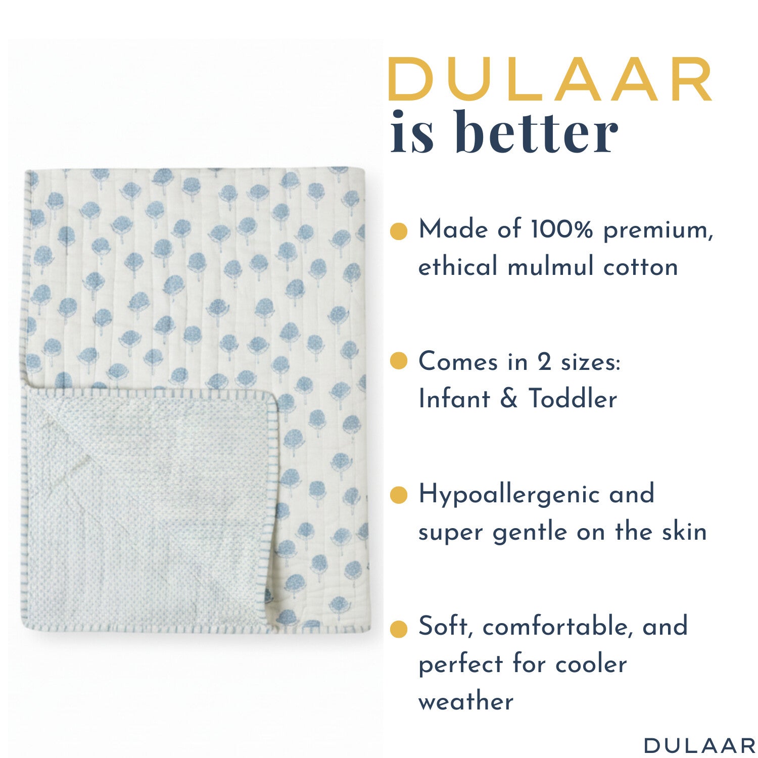 Reversible Mulmul Quilt Hand-Block Printed