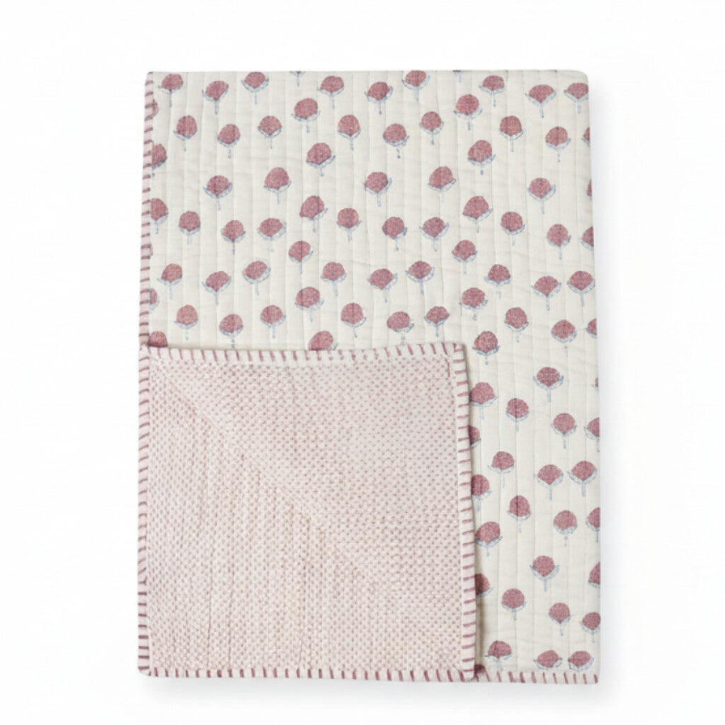 Reversible Mulmul Quilt Hand-Block Printed