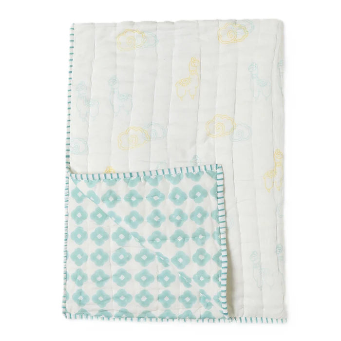 Reversible Mulmul Quilt Hand-Block Printed