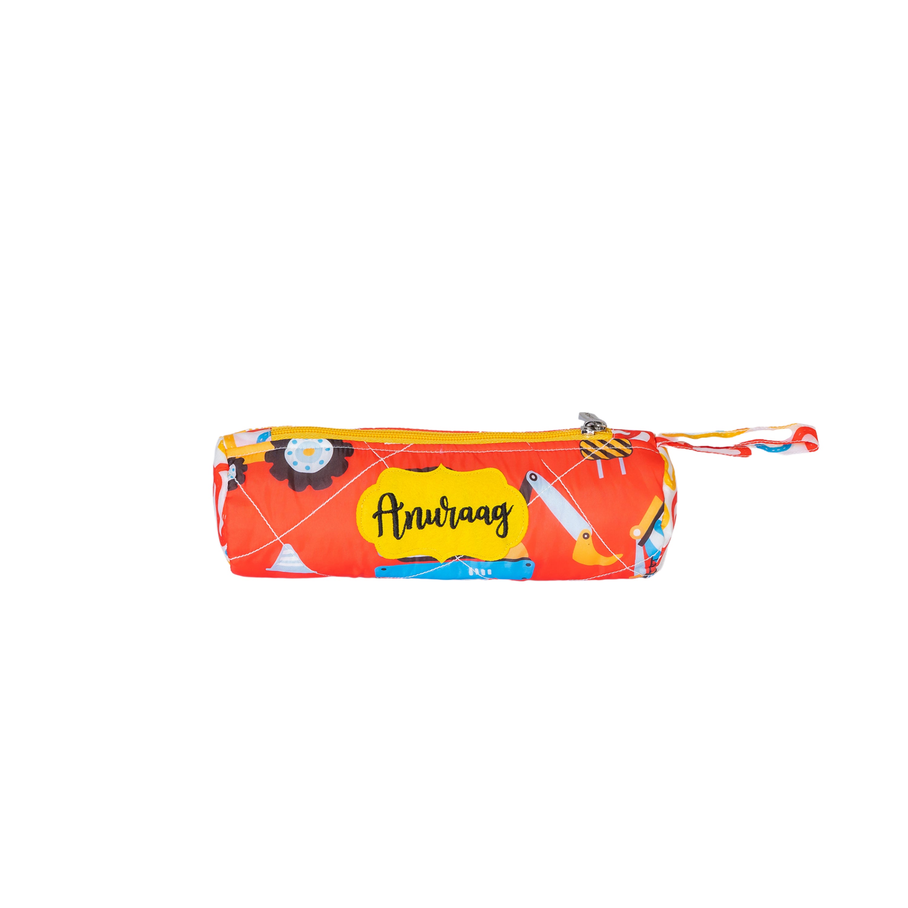 Round Pencil Pouch - Red Truck