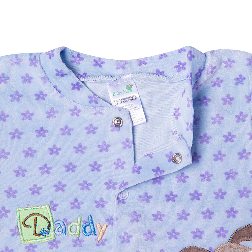 Daddy Loves Me Blue Romper - Baby Moo