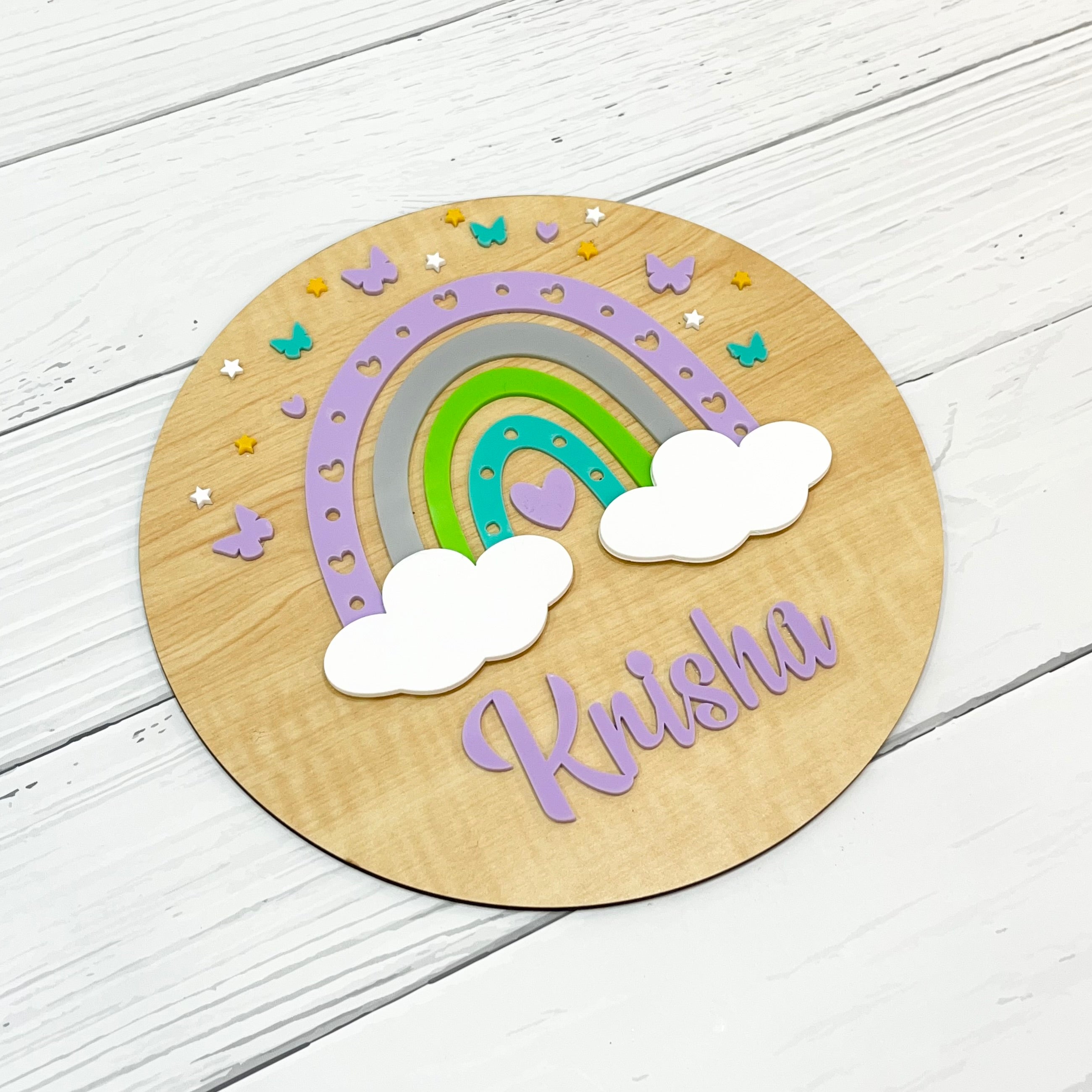 Rainbow Radiance Name Plaque (Purple)