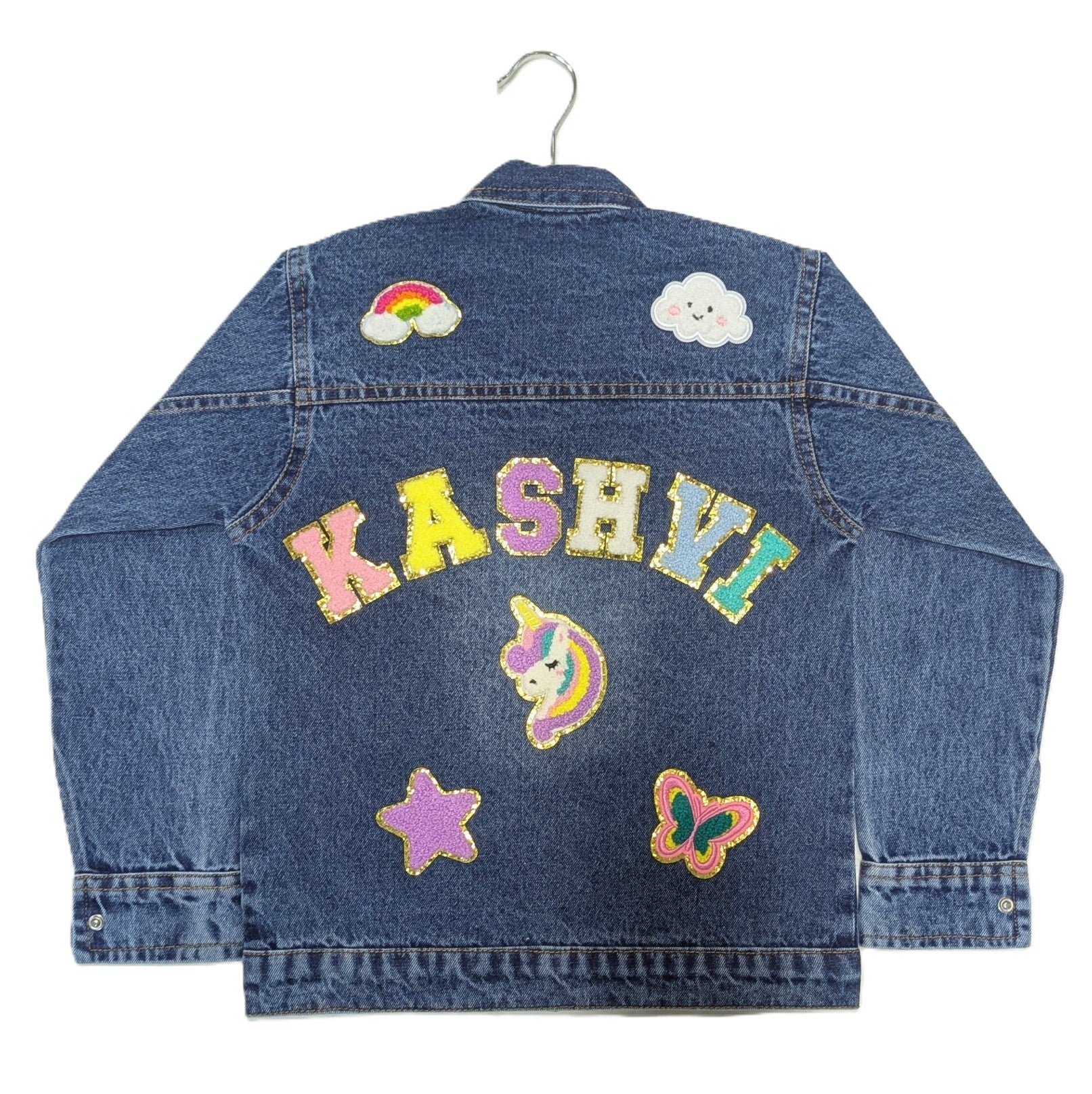 Rainbow Unicorn Denim Jacket
