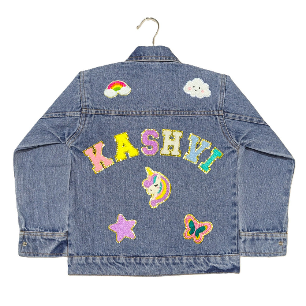 Rainbow Unicorn Denim Jacket