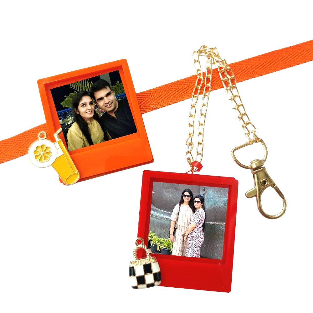 Personalised Photo Frame Fridge Magnet Lumba Pair