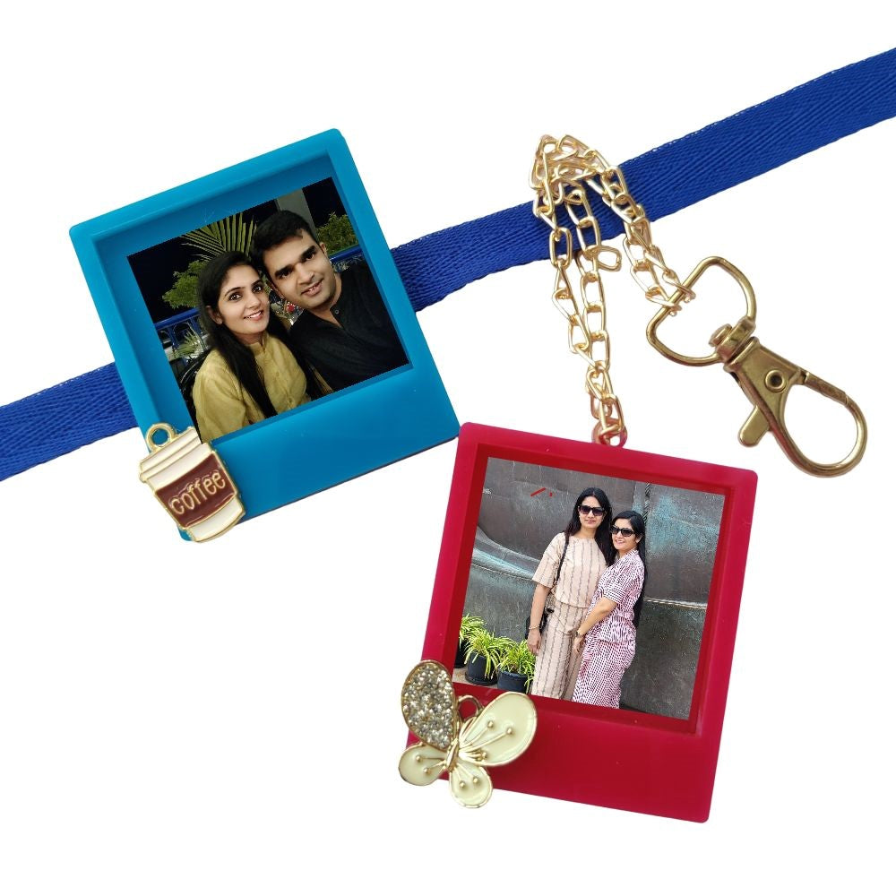 Personalised Photo Frame Fridge Magnet Lumba Pair