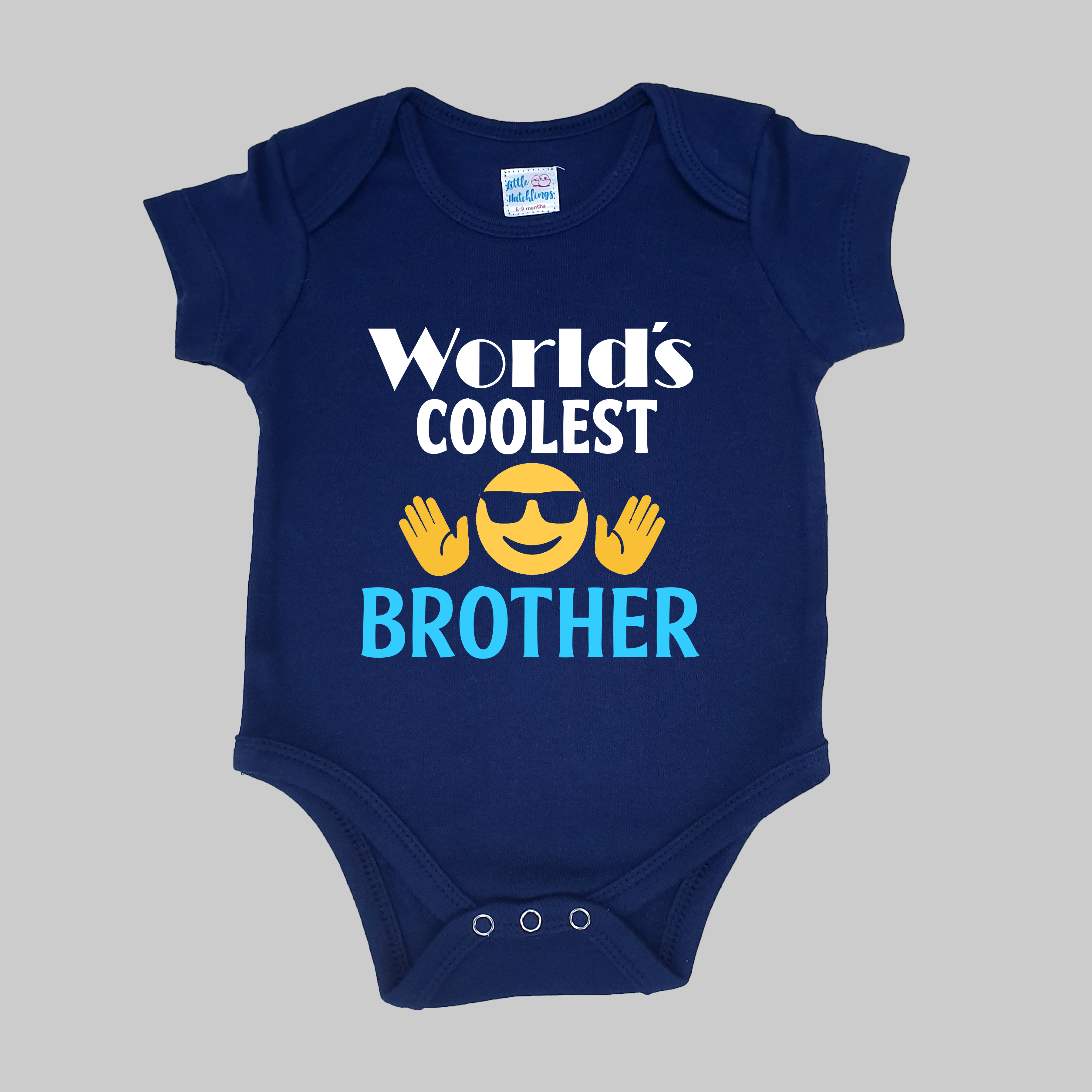 World's Coolest Brother Navy Blue Onesie / Tshirt