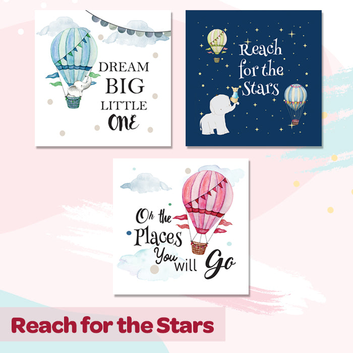 Reach For The Stars Canvas For Wall (Set of 3)