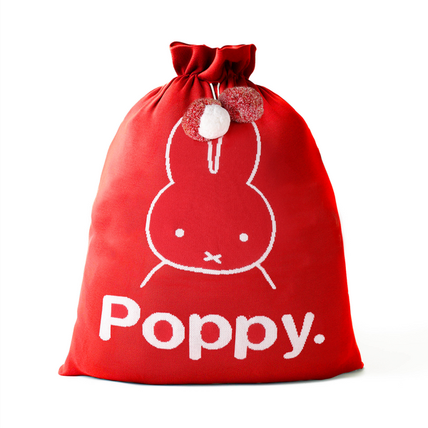 Miffy Santa Sack -Base: Red Letter: Oatmeal
