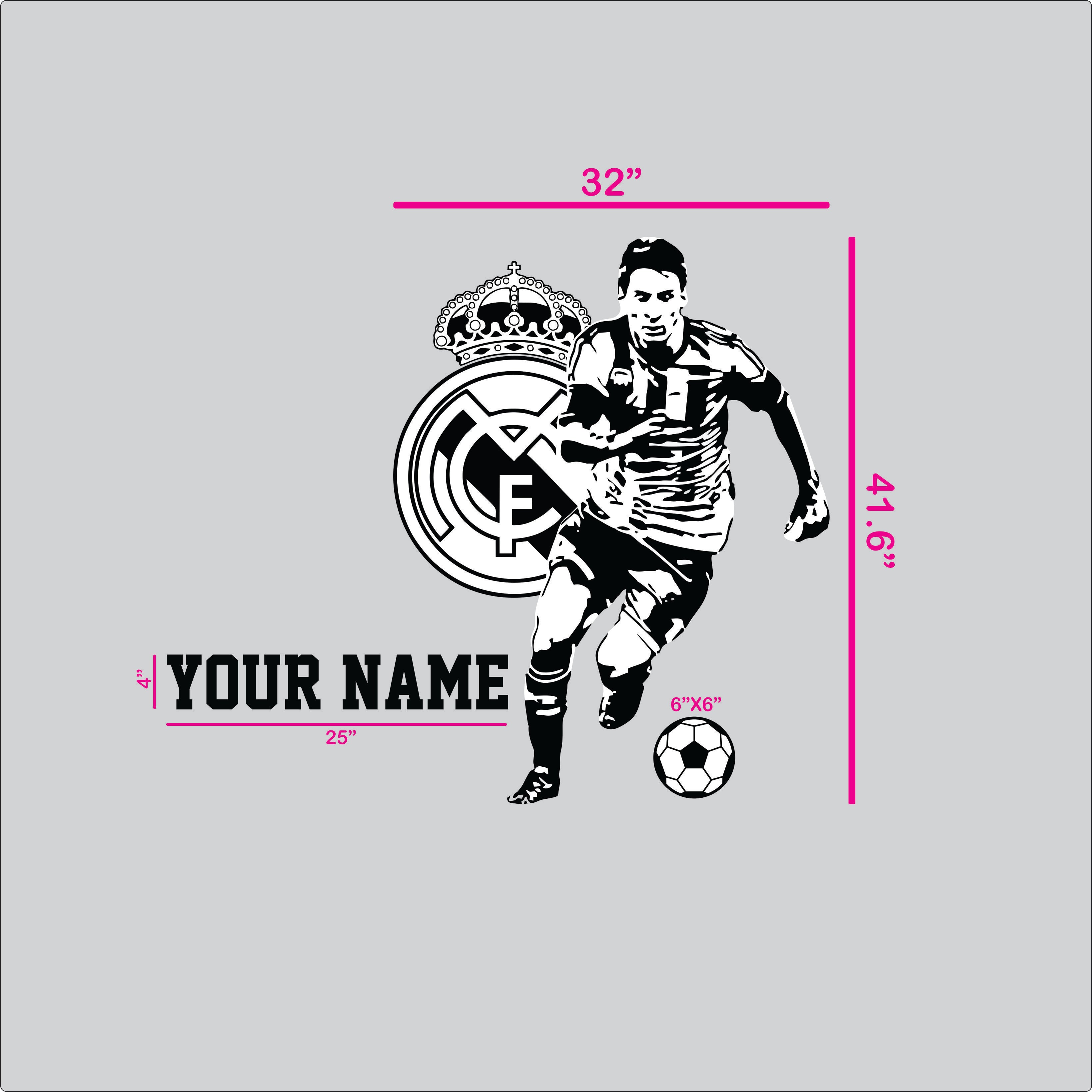 Ronaldo Wall Sticker With Your Name