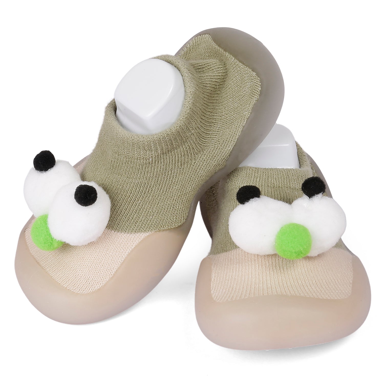 Slip-On Shoes 3D Eyes Green - Baby Moo