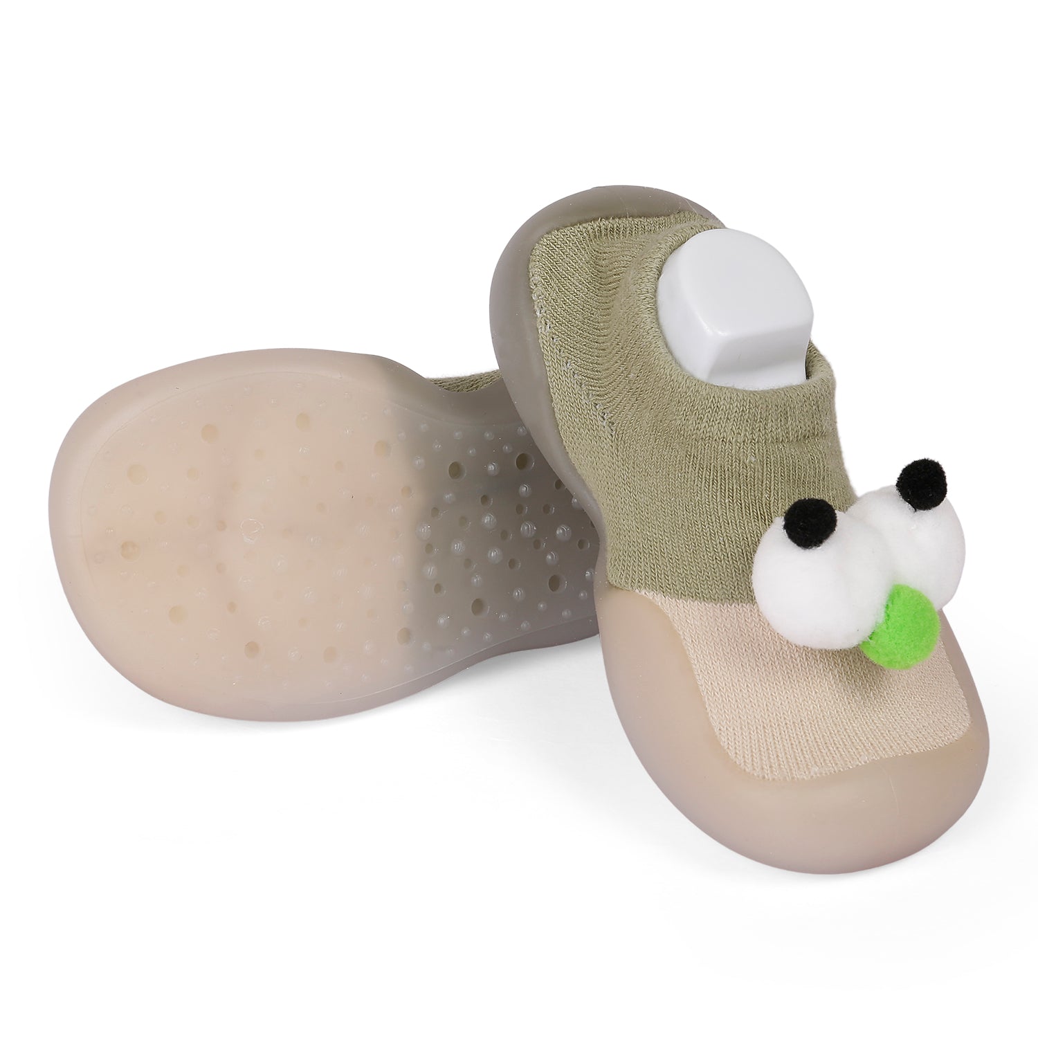 Slip-On Shoes 3D Eyes Green - Baby Moo