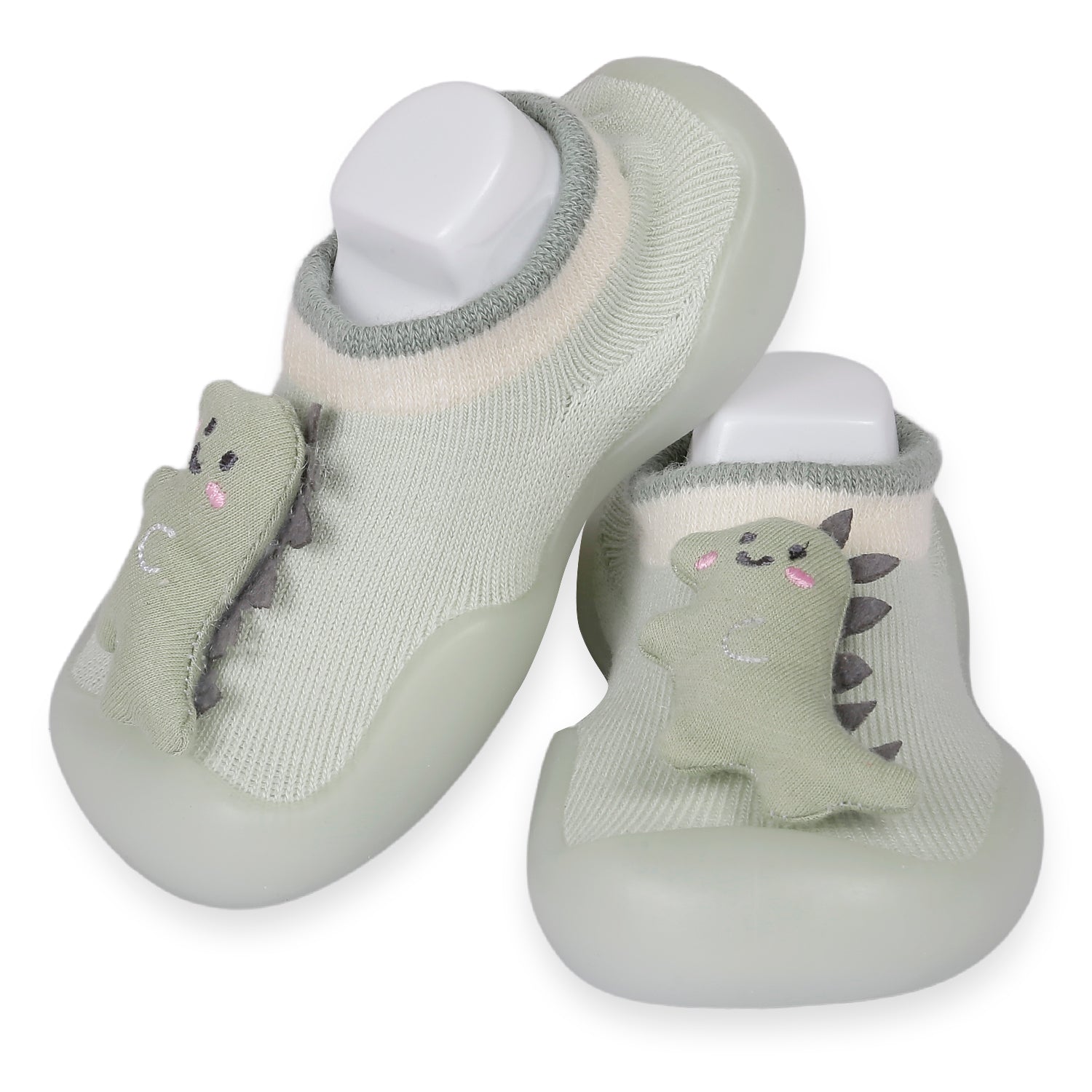 Slip-On Shoes 3D Dinosaur Green - Baby Moo