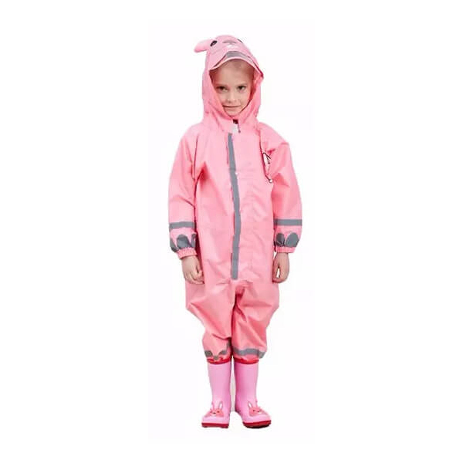 Little Surprise Box Full Sleeves Bunny Design Jumpsuit Style Raincoat