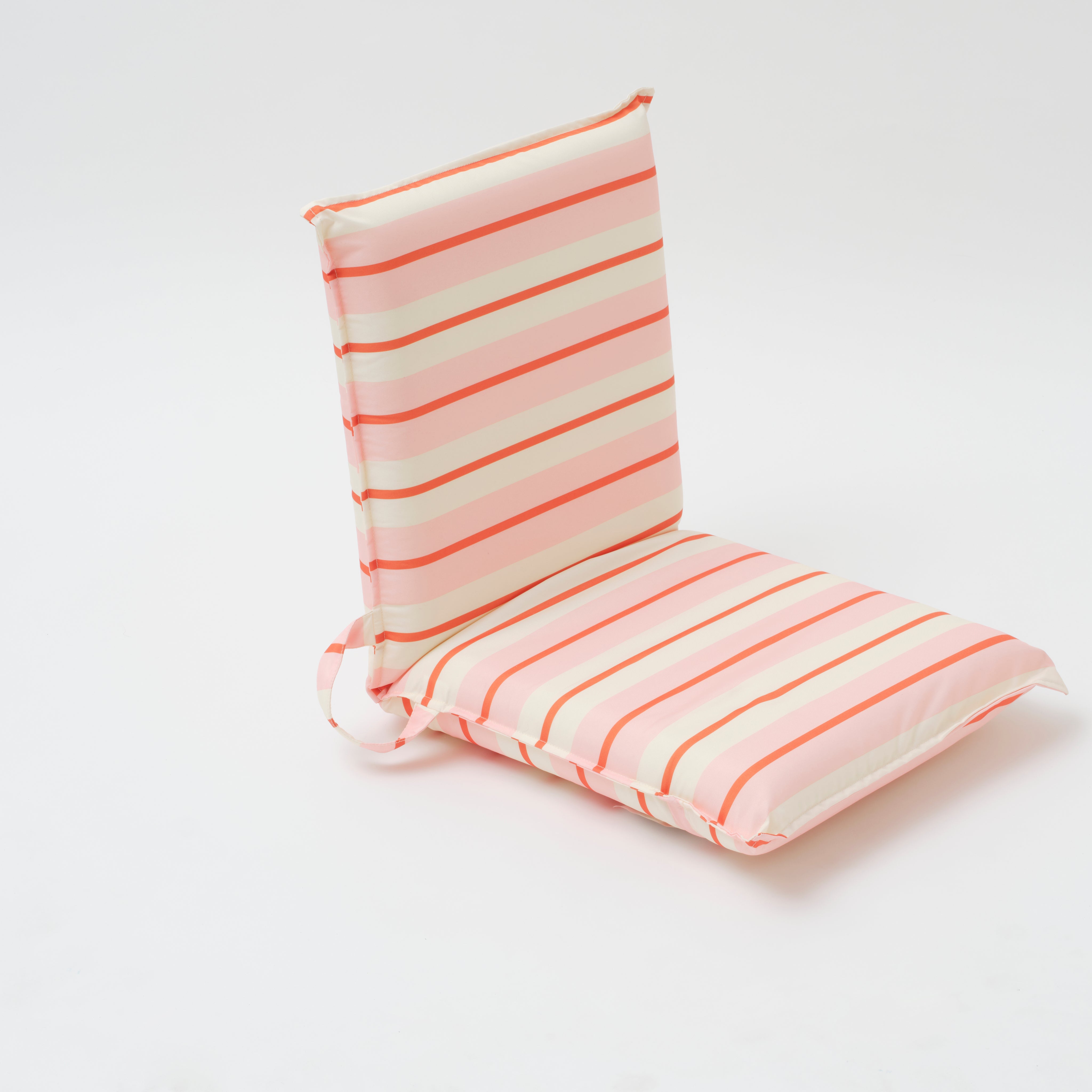 Folding Seat Summer Stripe Strawberry Sorbet