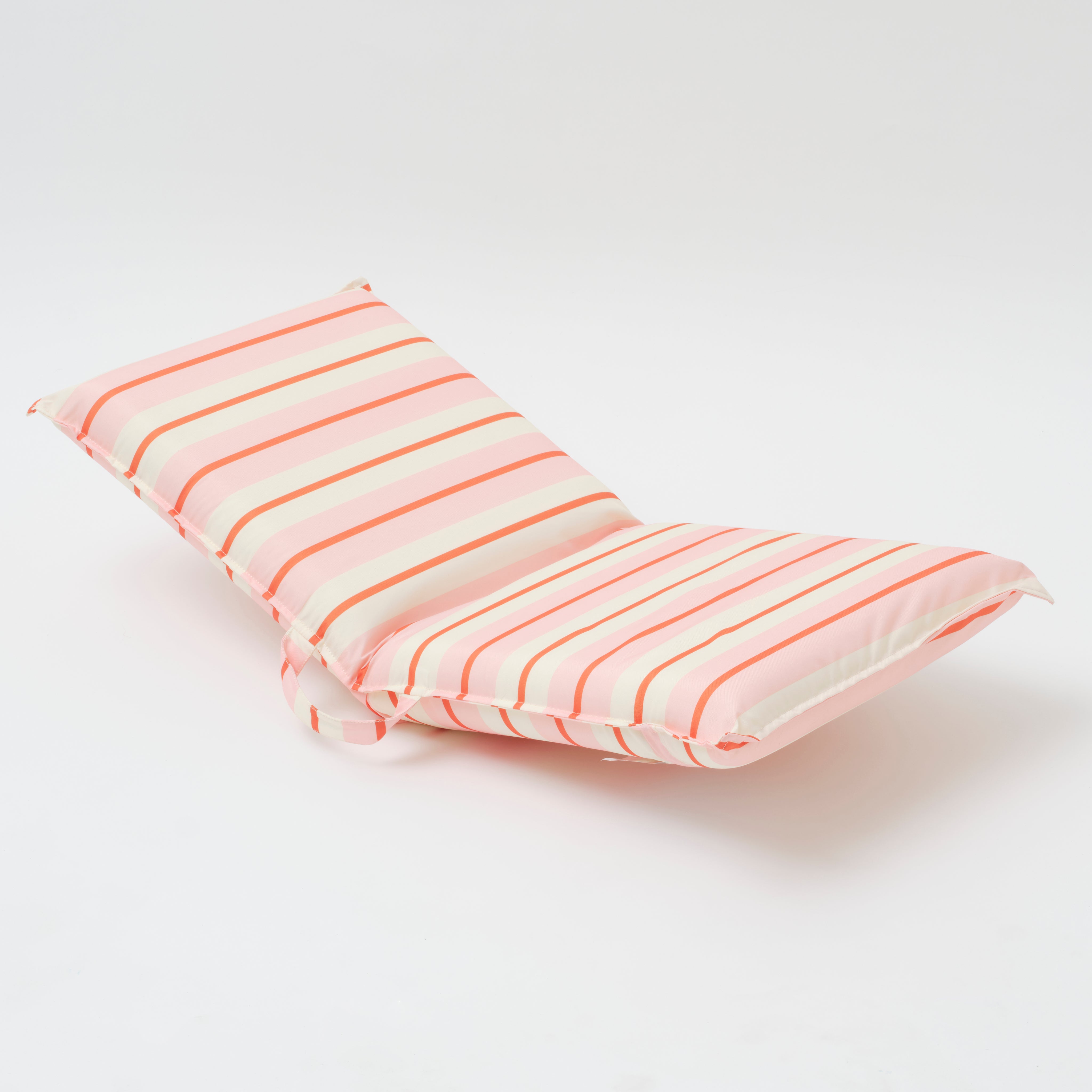 Folding Seat Summer Stripe Strawberry Sorbet