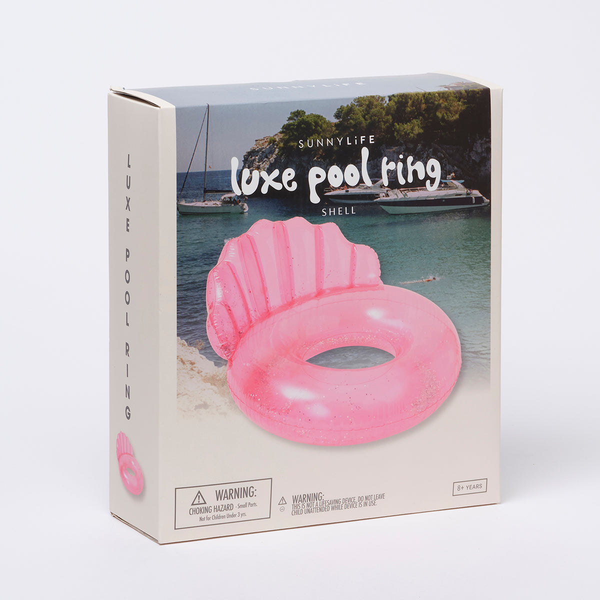 SUNNYLiFE Luxe Pool Ring Shell Bubblegum