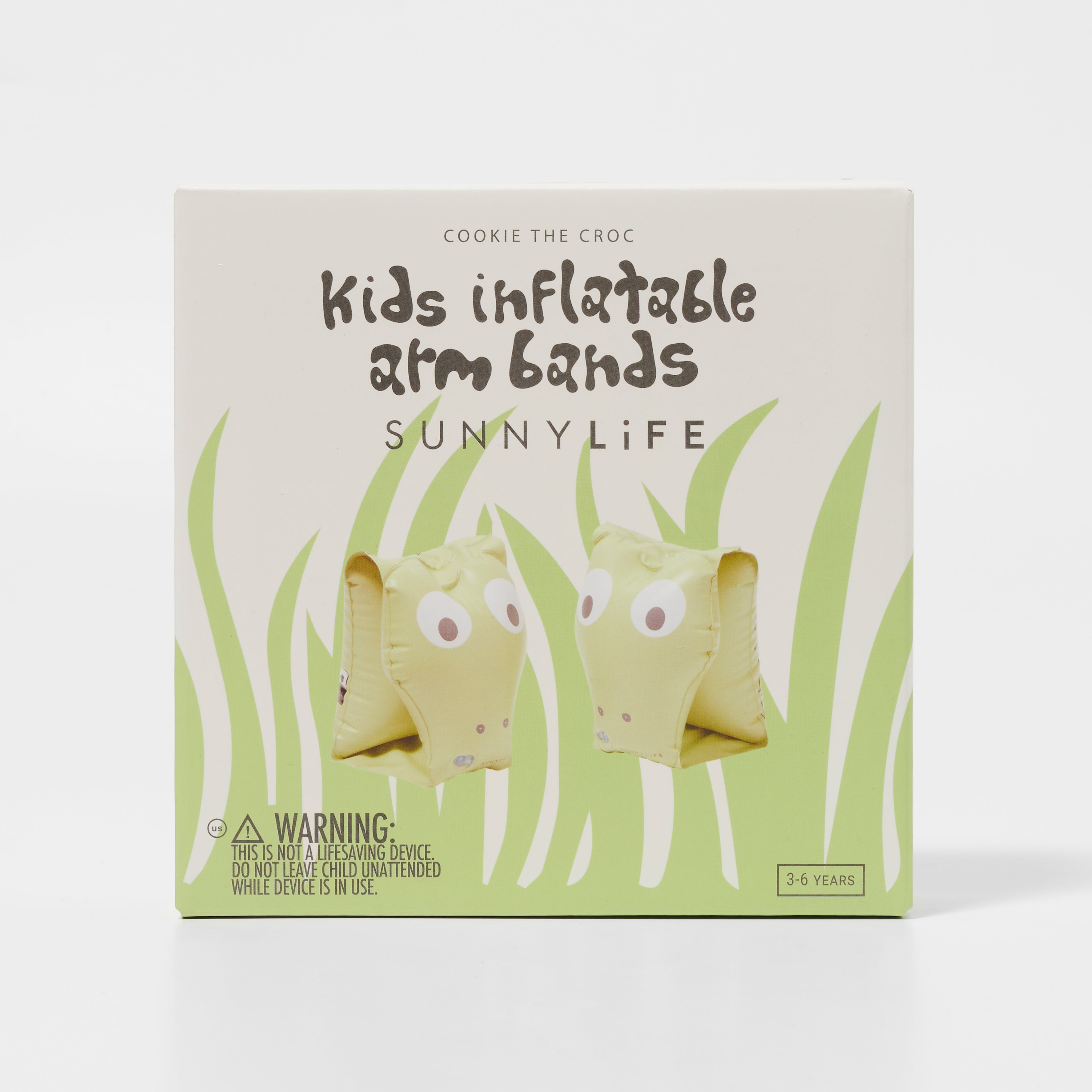 Kids Inflatable Arm Bands Cookie the Croc Light Khaki