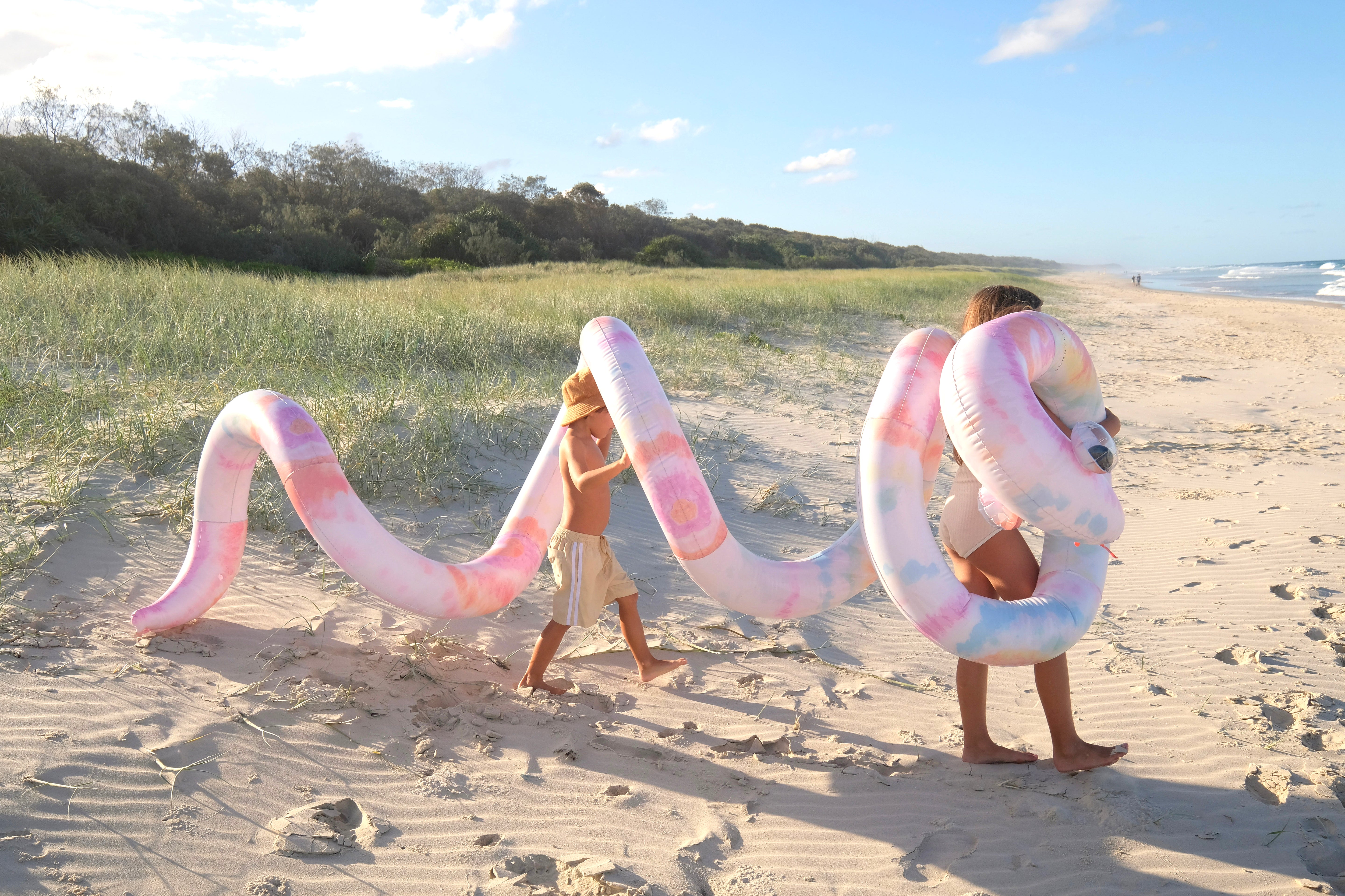 Giant Inflatable Noodle Snake Tie Dye Tie Dye