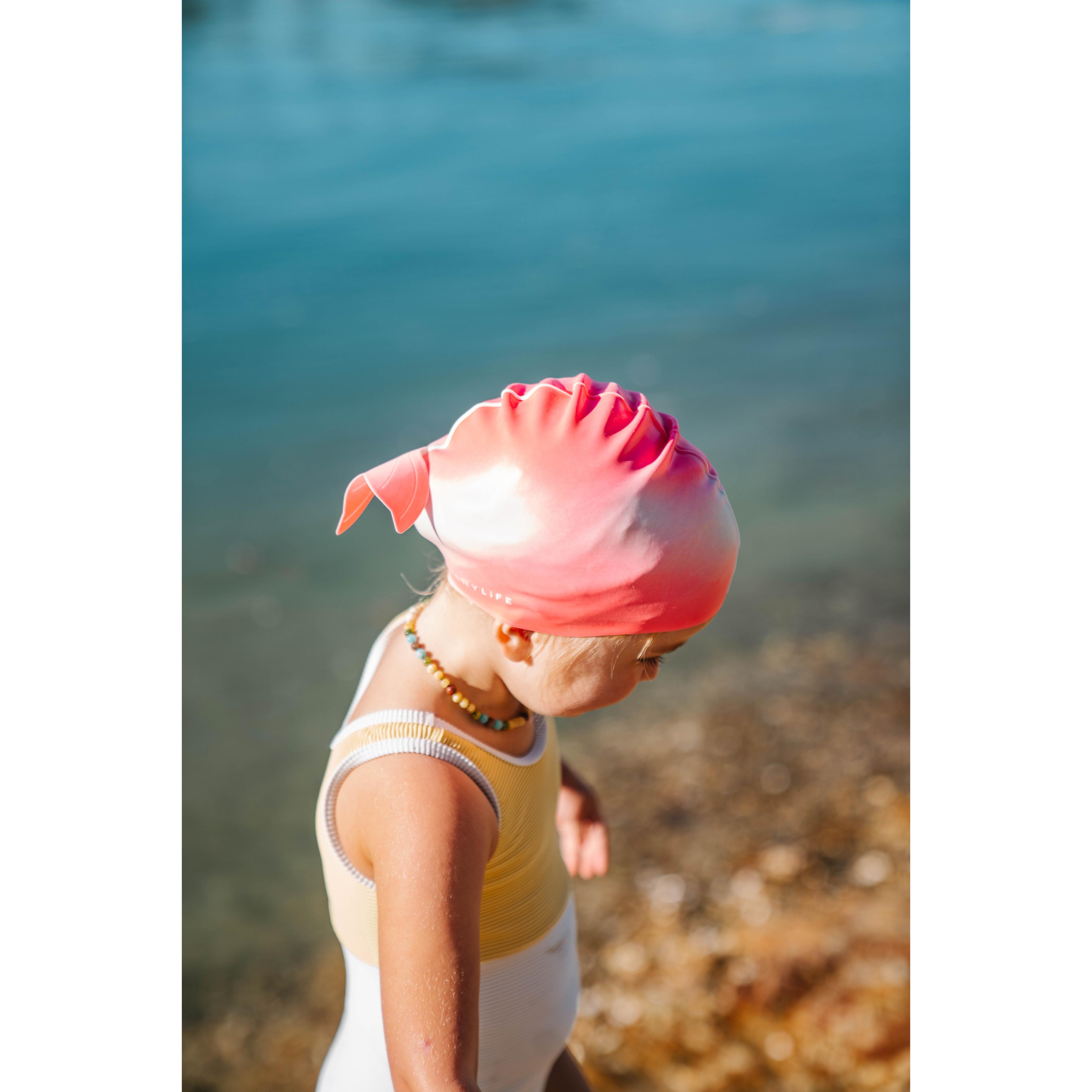 Kids Swimming Cap Melody the Mermaid Pink