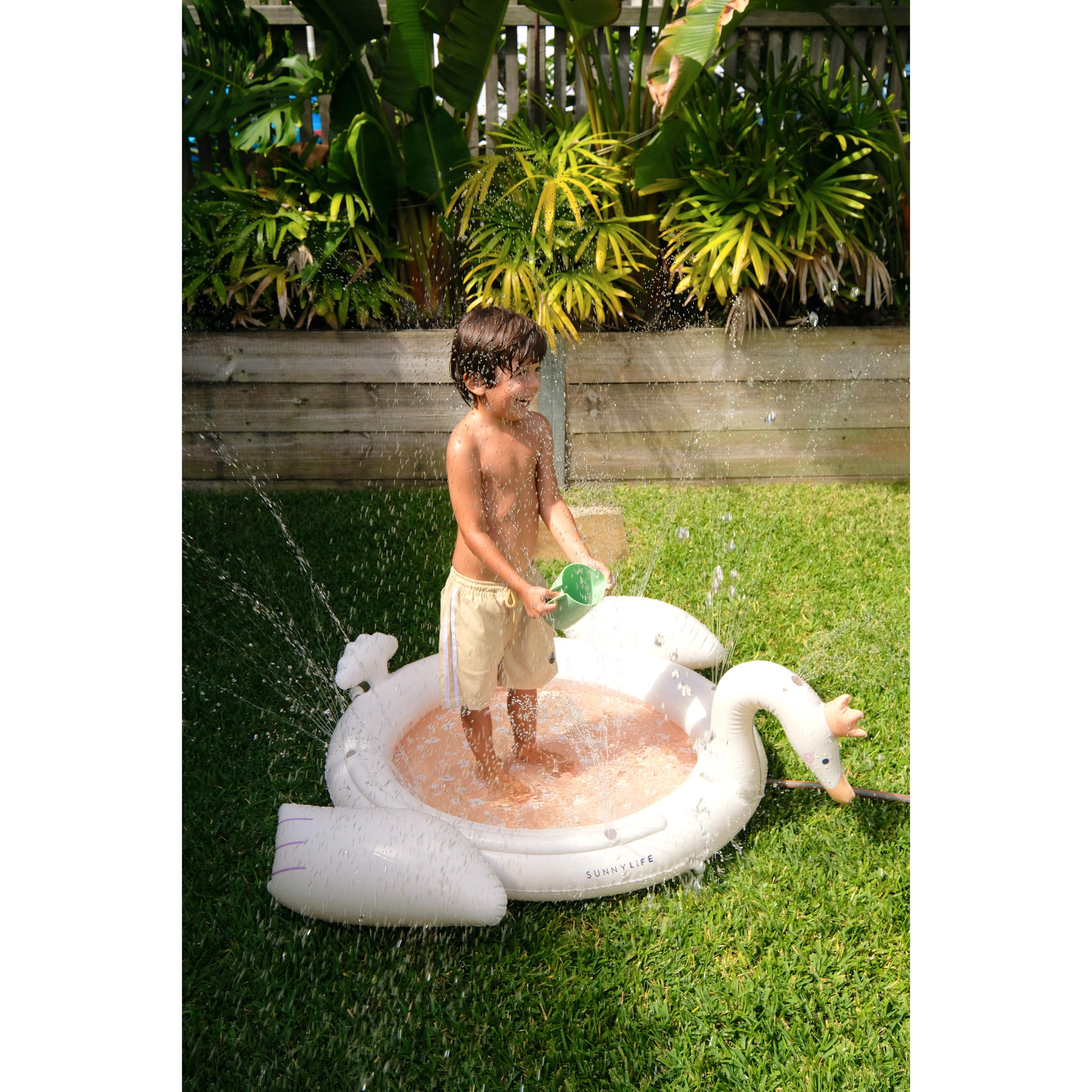 Kids Sprinkler Mat Princess Swan Multi