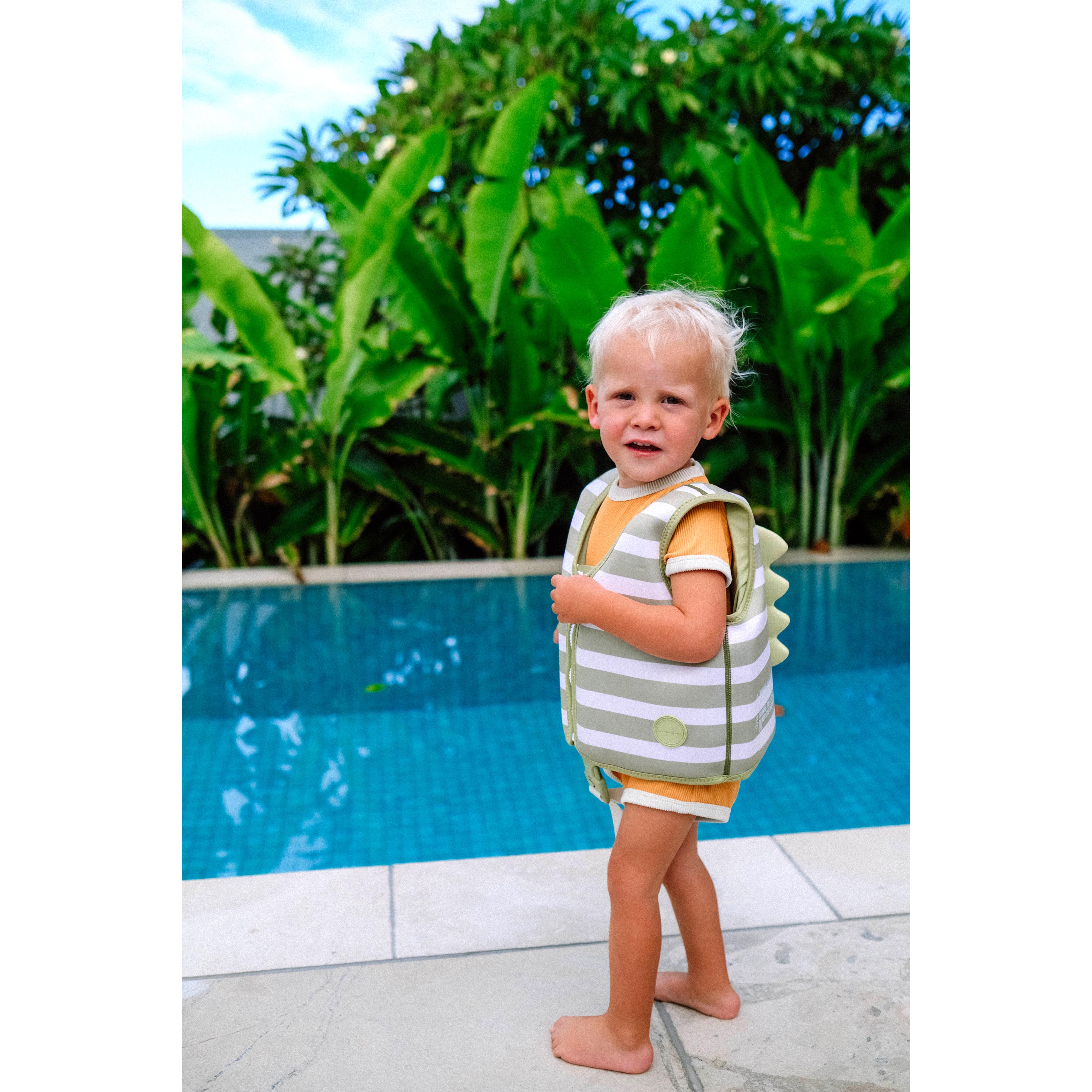 Kids Swim Vest Into The Wild Khaki