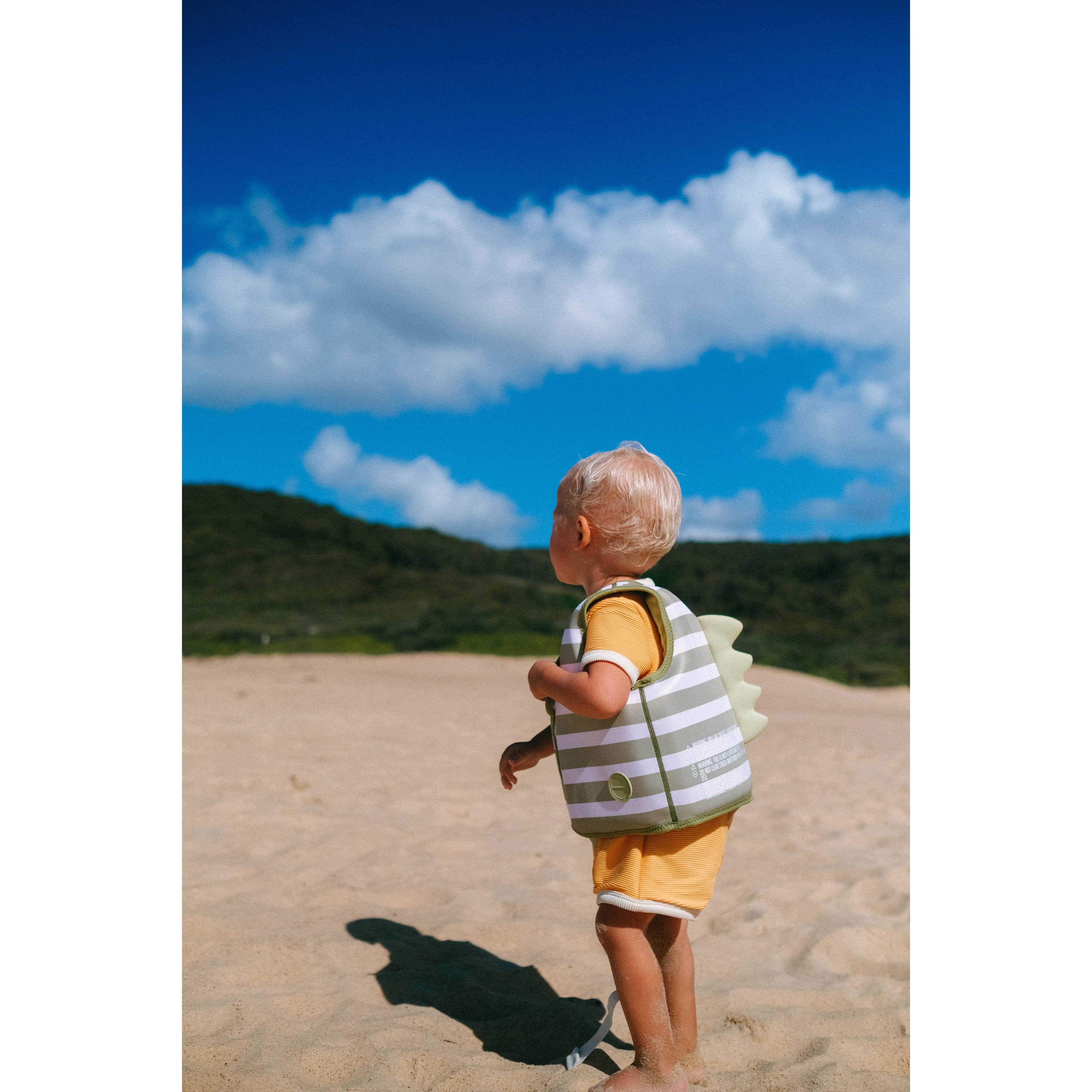 Kids Swim Vest Into The Wild Khaki