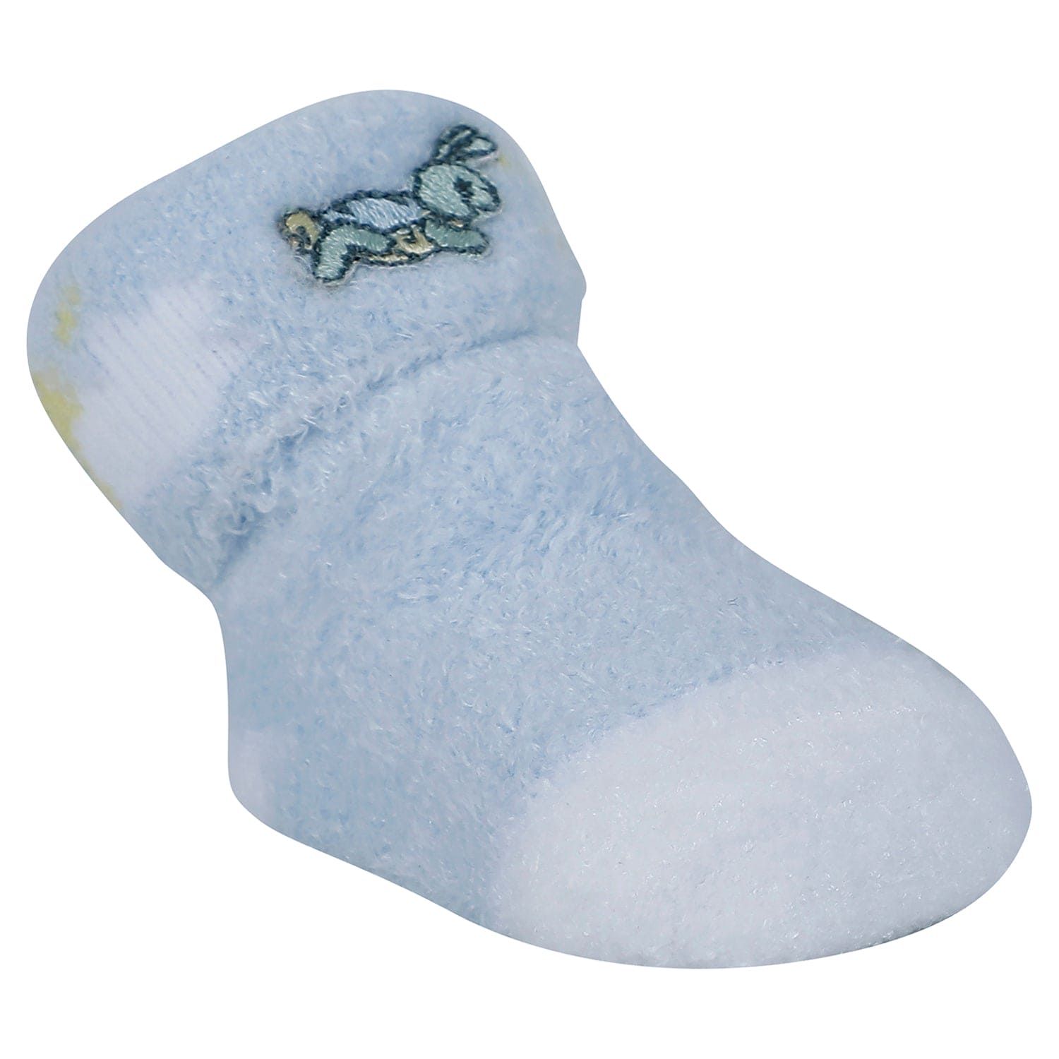 Baby Moo Tortoise stripes Soft Socks Booties Pack of 2 - Blue