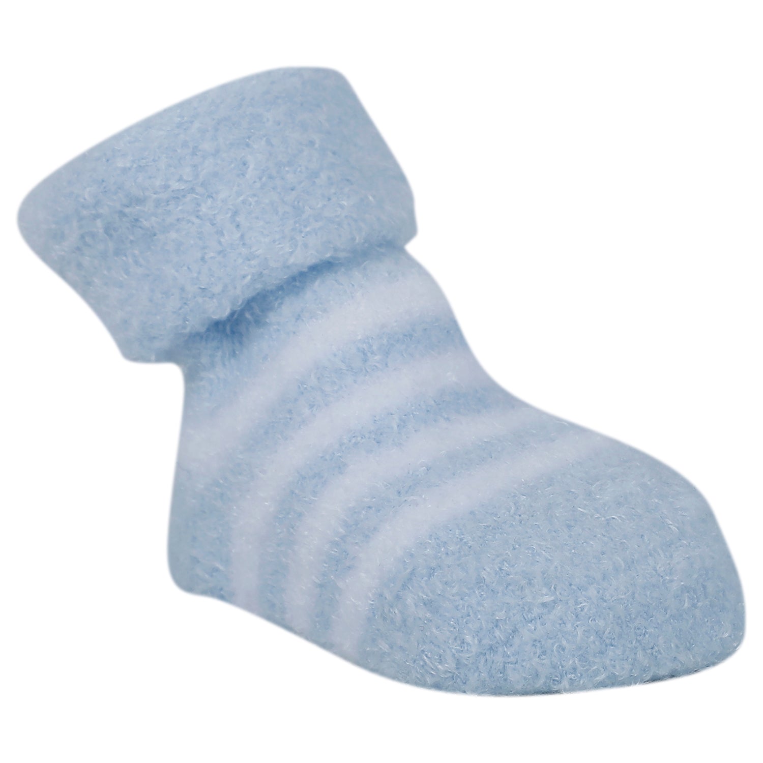 Baby Moo Tortoise stripes Soft Socks Booties Pack of 2 - Blue